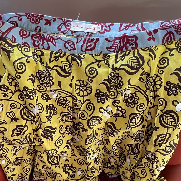 Isabela Capeto Yellow, Black and Blue Floral Skirt - Picture 5 of 5